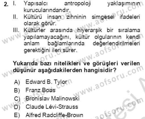 Sosyal Bilimlerde Temel Kavramlar Dersi 2023 - 2024 Yılı Yaz Okulu Sınav Soruları 2. Soru