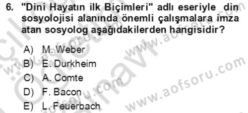 Sosyal Bilimlerde Temel Kavramlar Dersi 2023 - 2024 Yılı Yaz Okulu Sınav Soruları 6. Soru