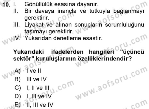 Sosyal Bilimlerde Temel Kavramlar Dersi 2024 - 2025 Yılı (Vize) Ara Sınav Soruları 10. Soru