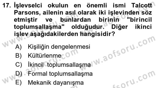 Sosyal Bilimlerde Temel Kavramlar Dersi 2024 - 2025 Yılı (Vize) Ara Sınav Soruları 17. Soru