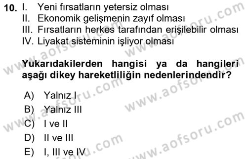 Sosyal Bilimlerde Temel Kavramlar Dersi 2024 - 2025 Yılı (Final) Dönem Sonu Sınav Soruları 10. Soru