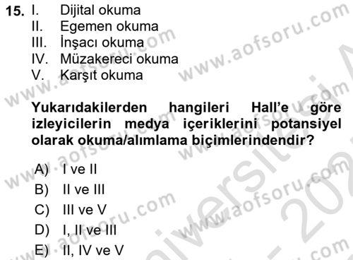Sosyal Bilimlerde Temel Kavramlar Dersi 2024 - 2025 Yılı (Final) Dönem Sonu Sınav Soruları 15. Soru