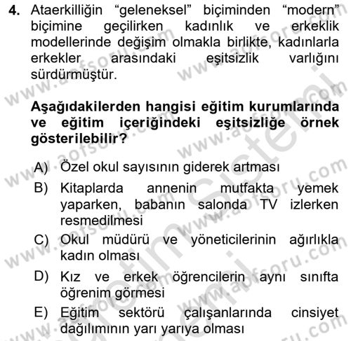 Sosyal Bilimlerde Temel Kavramlar Dersi 2024 - 2025 Yılı (Final) Dönem Sonu Sınav Soruları 4. Soru