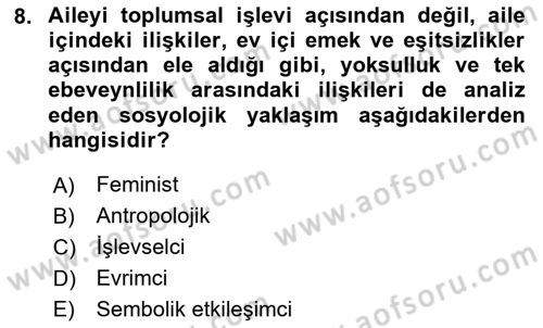 Sosyal Bilimlerde Temel Kavramlar Dersi 2024 - 2025 Yılı Yaz Okulu Sınav Soruları 8. Soru