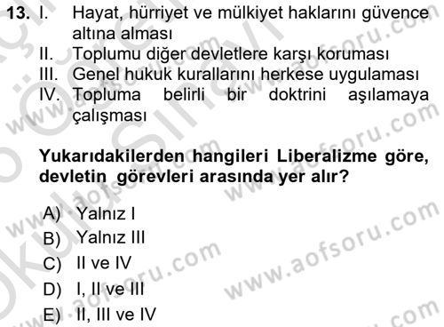 Sosyal Bilimlerde Temel Kavramlar Dersi 2025 - 2026 Yılı Yaz Okulu Sınav Soruları 13. Soru