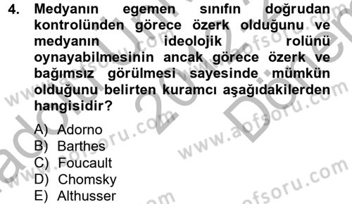 İnsan ve Toplum Dersi 2012 - 2013 Yılı (Final) Dönem Sonu Sınavı 4. Soru