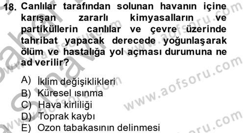 İnsan ve Toplum Dersi 2013 - 2014 Yılı (Vize) Ara Sınavı 18. Soru