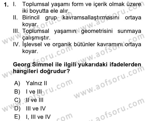 İnsan ve Toplum Dersi 2017 - 2018 Yılı (Vize) Ara Sınavı 1. Soru