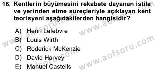 İnsan ve Toplum Dersi 2018 - 2019 Yılı (Vize) Ara Sınavı 16. Soru