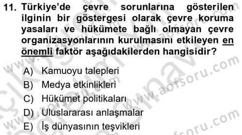 İnsan ve Toplum Dersi 2023 - 2024 Yılı (Vize) Ara Sınav Soruları 11. Soru