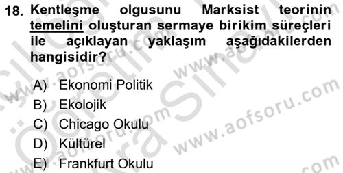 İnsan ve Toplum Dersi 2023 - 2024 Yılı (Vize) Ara Sınav Soruları 18. Soru