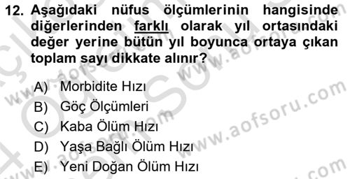 İnsan ve Toplum Dersi 2023 - 2024 Yılı (Final) Dönem Sonu Sınav Soruları 12. Soru