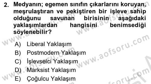 İnsan ve Toplum Dersi 2023 - 2024 Yılı (Final) Dönem Sonu Sınav Soruları 2. Soru