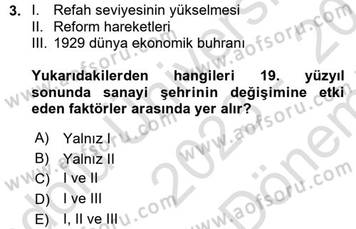 İnsan ve Toplum Dersi 2023 - 2024 Yılı (Final) Dönem Sonu Sınav Soruları 3. Soru