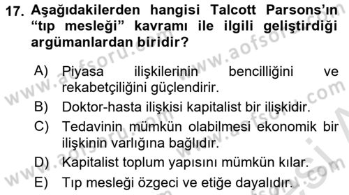 İnsan ve Toplum Dersi 2023 - 2024 Yılı Yaz Okulu Sınav Soruları 17. Soru