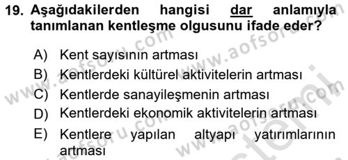 İnsan ve Toplum Dersi 2024 - 2025 Yılı (Vize) Ara Sınav Soruları 19. Soru