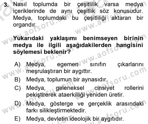 İnsan ve Toplum Dersi 2024 - 2025 Yılı (Vize) Ara Sınav Soruları 3. Soru
