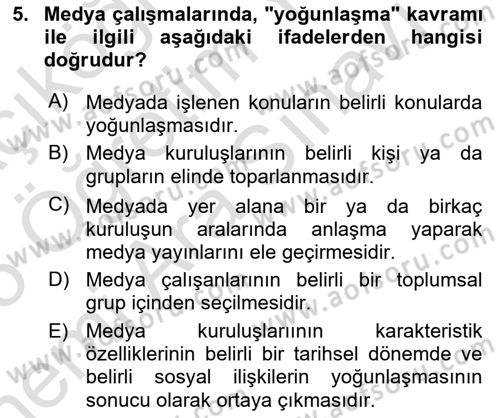 İnsan ve Toplum Dersi 2024 - 2025 Yılı (Vize) Ara Sınav Soruları 5. Soru