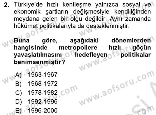 İnsan ve Toplum Dersi 2024 - 2025 Yılı (Final) Dönem Sonu Sınav Soruları 2. Soru