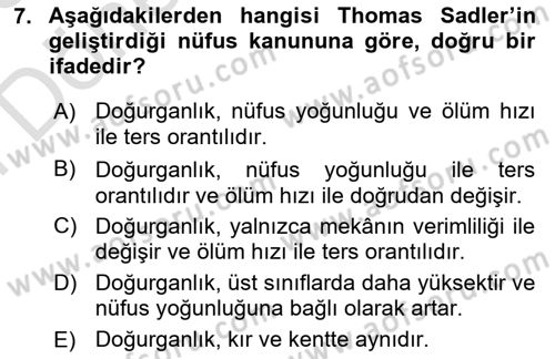 İnsan ve Toplum Dersi 2024 - 2025 Yılı (Final) Dönem Sonu Sınav Soruları 7. Soru