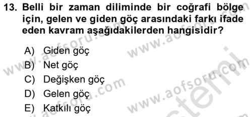 İnsan ve Toplum Dersi 2024 - 2025 Yılı Yaz Okulu Sınav Soruları 13. Soru