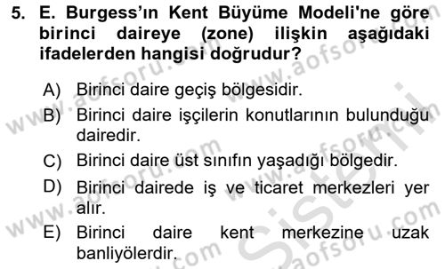 İnsan ve Toplum Dersi 2024 - 2025 Yılı Yaz Okulu Sınav Soruları 5. Soru