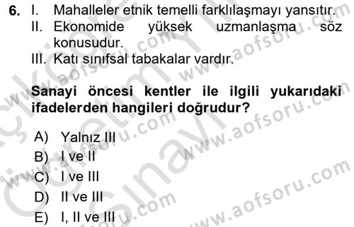 İnsan ve Toplum Dersi 2024 - 2025 Yılı Yaz Okulu Sınav Soruları 6. Soru