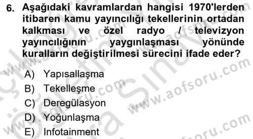 İnsan ve Toplum Dersi 2025 - 2026 Yılı (Vize) Ara Sınav Soruları 6. Soru