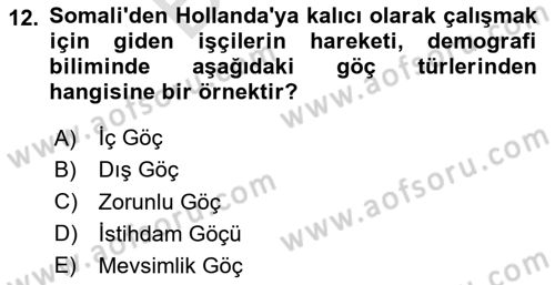 İnsan ve Toplum Dersi 2025 - 2026 Yılı (Final) Dönem Sonu Sınav Soruları 12. Soru