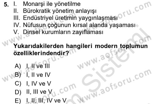 Sosyolojide Araştırma Yöntem ve Teknikleri Dersi 2017 - 2018 Yılı (Vize) Ara Sınav Soruları 5. Soru