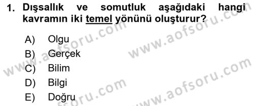 Sosyolojide Araştırma Yöntem ve Teknikleri Dersi Ara Sınavı Deneme Sınav Soruları 1. Soru