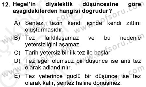 Sosyolojide Araştırma Yöntem ve Teknikleri Dersi Ara Sınavı Deneme Sınav Soruları 12. Soru