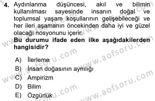 Sosyolojide Araştırma Yöntem ve Teknikleri Dersi 2022 - 2023 Yılı (Vize) Ara Sınavı 4. Soru