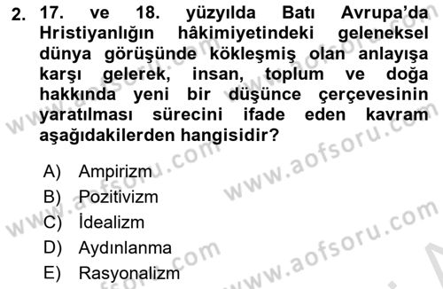Sosyolojide Araştırma Yöntem ve Teknikleri Dersi 2022 - 2023 Yılı (Final) Dönem Sonu Sınav Soruları 2. Soru