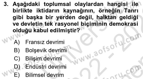 Sosyolojide Araştırma Yöntem ve Teknikleri Dersi 2022 - 2023 Yılı (Final) Dönem Sonu Sınav Soruları 3. Soru