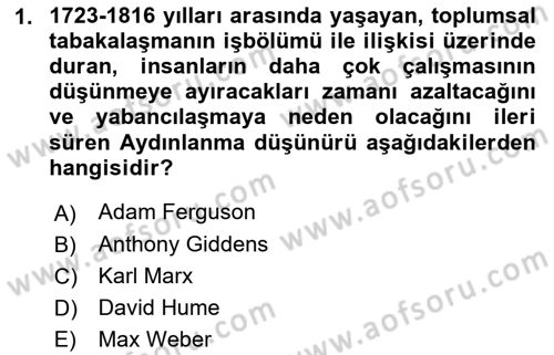 Sosyolojide Araştırma Yöntem ve Teknikleri Dersi 2022 - 2023 Yılı Yaz Okulu Sınav Soruları 1. Soru