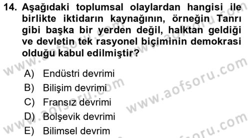 Sosyolojide Araştırma Yöntem ve Teknikleri Dersi Ara Sınavı Deneme Sınav Soruları 14. Soru