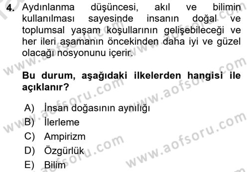 Sosyolojide Araştırma Yöntem ve Teknikleri Dersi 2023 - 2024 Yılı (Final) Dönem Sonu Sınav Soruları 4. Soru