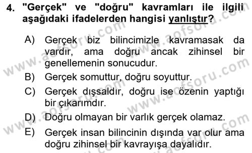 Sosyolojide Araştırma Yöntem ve Teknikleri Dersi 2023 - 2024 Yılı Yaz Okulu Sınav Soruları 4. Soru