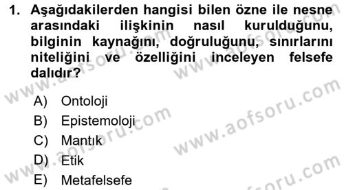 Sosyolojide Araştırma Yöntem ve Teknikleri Dersi Yaz Okulu Sınavı Deneme Sınav Soruları 1. Soru