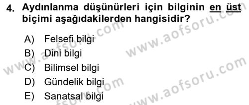 Sosyolojide Araştırma Yöntem ve Teknikleri Dersi 2025 - 2026 Yılı Yaz Okulu Sınav Soruları 4. Soru