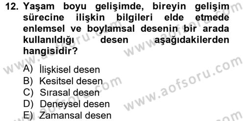 Birey ve Davranış Dersi 2012 - 2013 Yılı (Vize) Ara Sınav Soruları 12. Soru