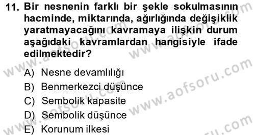 Birey ve Davranış Dersi 2013 - 2014 Yılı (Vize) Ara Sınav Soruları 11. Soru
