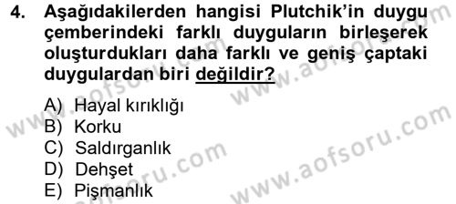 Birey ve Davranış Dersi 2013 - 2014 Yılı Tek Ders Sınav Soruları 4. Soru