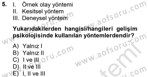 Birey ve Davranış Dersi 2013 - 2014 Yılı Tek Ders Sınav Soruları 5. Soru