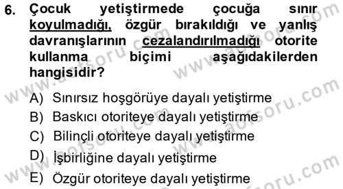 Birey ve Davranış Dersi 2014 - 2015 Yılı (Final) Dönem Sonu Sınav Soruları 6. Soru
