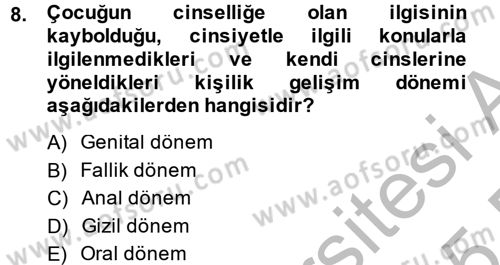 Birey ve Davranış Dersi 2014 - 2015 Yılı (Final) Dönem Sonu Sınav Soruları 8. Soru