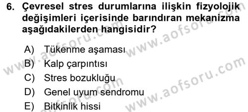 Birey ve Davranış Dersi 2015 - 2016 Yılı (Final) Dönem Sonu Sınav Soruları 6. Soru