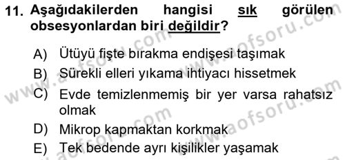 Birey ve Davranış Dersi 2015 - 2016 Yılı Tek Ders Sınav Soruları 11. Soru