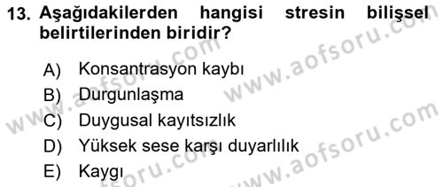 Birey ve Davranış Dersi 2015 - 2016 Yılı Tek Ders Sınav Soruları 13. Soru